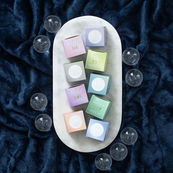 Serano Set of 9 Angel Number Crystal Balls