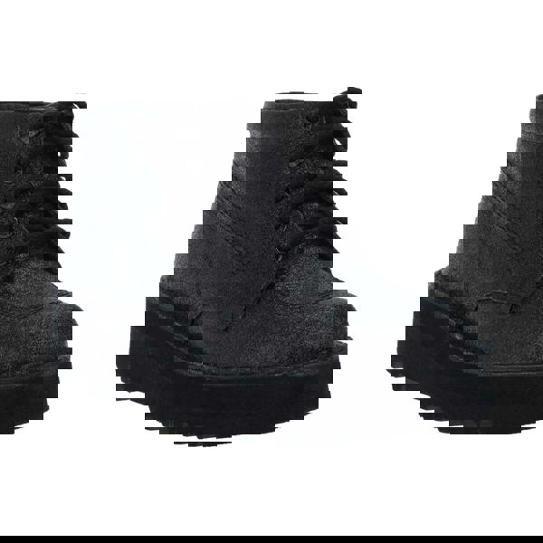 Kickers Womens/Ladies Kick Hi Glitter Leather Stack Heel Boots - Black