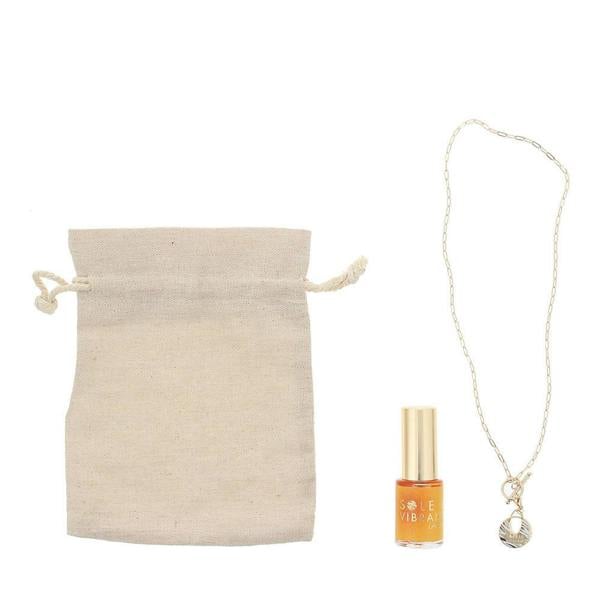 Soleil Vibrant Lalique Soleil Vibrant 3 Piece Gift Set: Eau De Parfum 15ml - Necklace - Bag