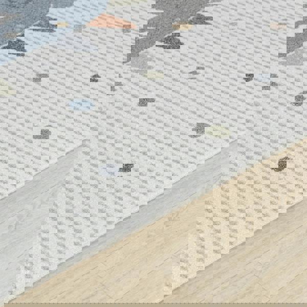 Livabliss Lillian-Kids Beige Blue Orange Grey Washable Rug for Children's Rooms