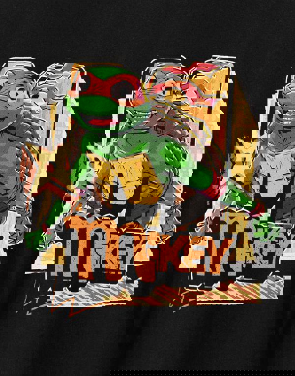 Teenage Mutant Ninja Turtles Boys Black Mikey Short Sleeved T-Shirt