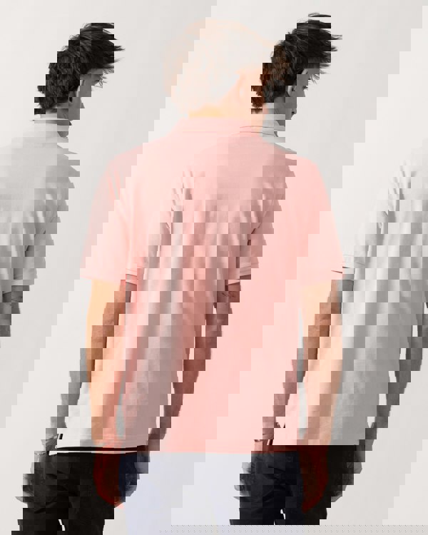 GANT Mens Regular Fit Short Sleeve Shield Logo Pique Polo - 671 Bubbelgum Pink back