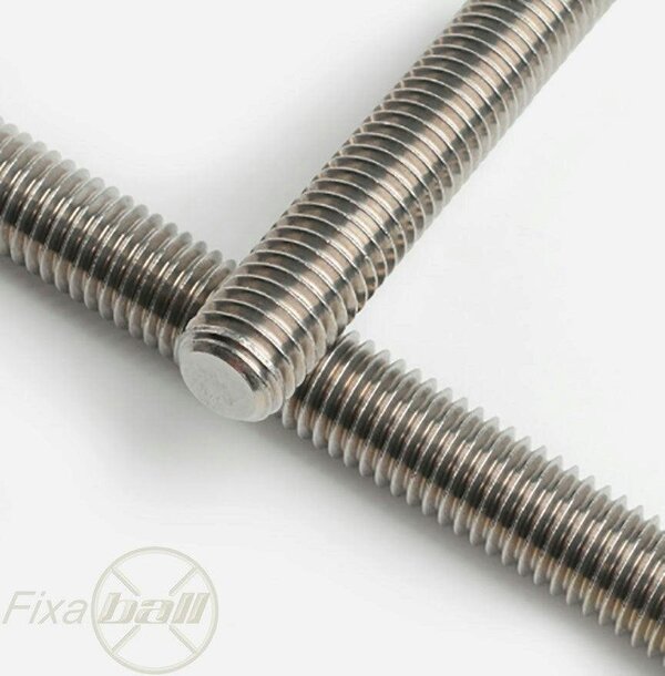 Fixaball Threaded Bar Rod Stud Metric A4 316 Stainless Steel 500mm