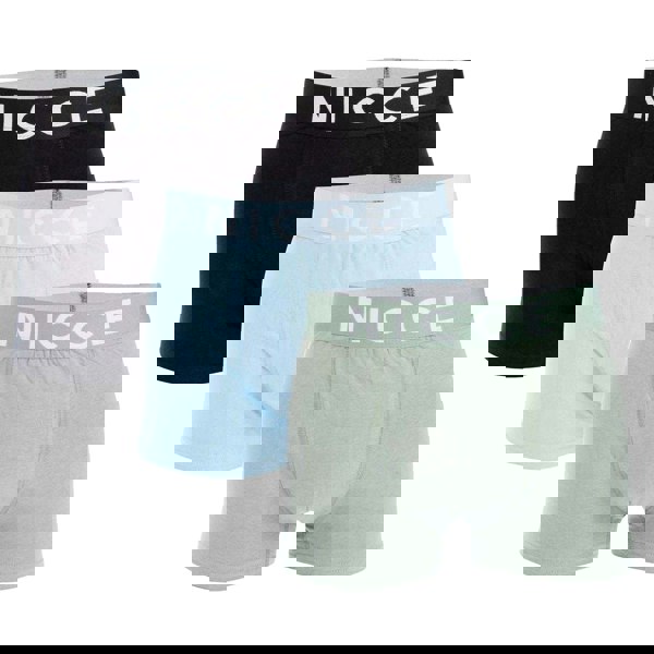 Nicce Mens Jayden Boxer Shorts (Pack of 3) - Blue/Grey/Black