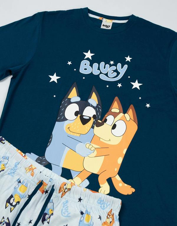 Bluey Mens Multicoloured Family Long Sleeve Long Leg Pyjama Set