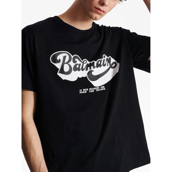 Balmain 70s Logo Print T-Shirt   in  White