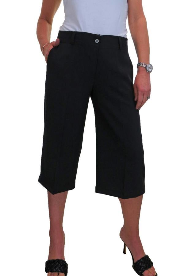 Paulo Due Women's Smart Cropped Leg Culotte Trouser