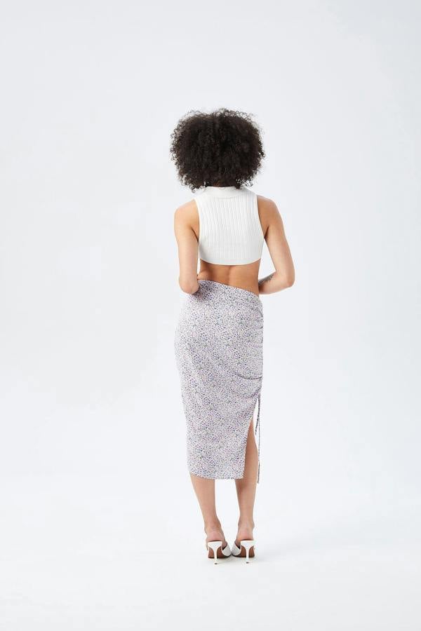 Urban Bliss Floral Drawstring Midi Skirt