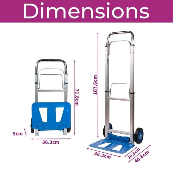 Neo 100kg Capacity Folding Sack Trolley With Extendable Handle