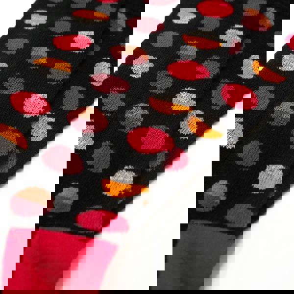 Jemsox Circle Geo Red Organic Cotton Mens Socks | Comfort Top & Bold Style