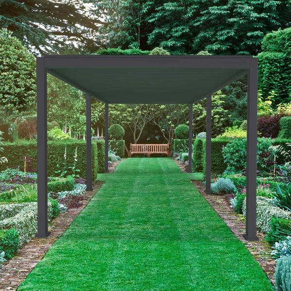 Ocean Designs Tivoli 6m x 3m Grey Frame Free Standing Pergola