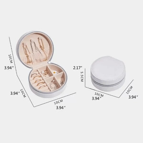 The Colourful Aura Personalized Compact Soft Makeup Keepsake Trinket Keepsake Travel Jewellery Box