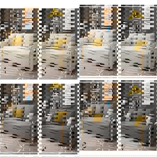 Braylene Two Seater Sofa Bed, Linen-Sofas-Weilai Concept-Weilai Concept