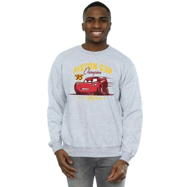 Disney Mens Cars Piston Cup Champion Sweatshirt - Sports Grey