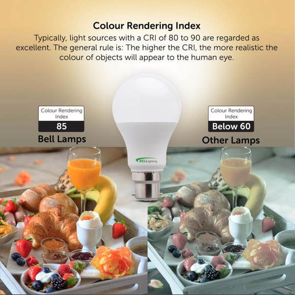 BELL Lighting B22 Bayonet Dimmable LED GLS 8.1W Energy Saving Light Bulb