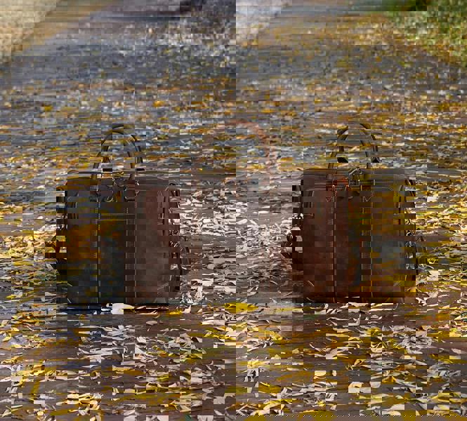 Touribag Genuine Leather Duffel With Zip Pocket