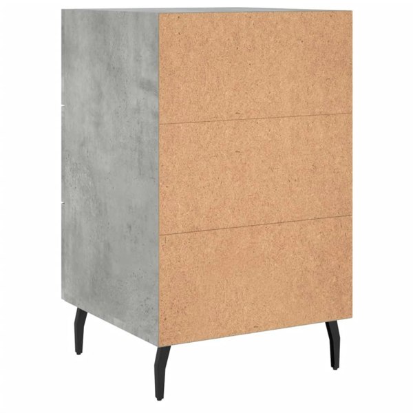 Berkfield Bedside Cabinet Concrete Grey 40x40x66 cm Engineered Wood