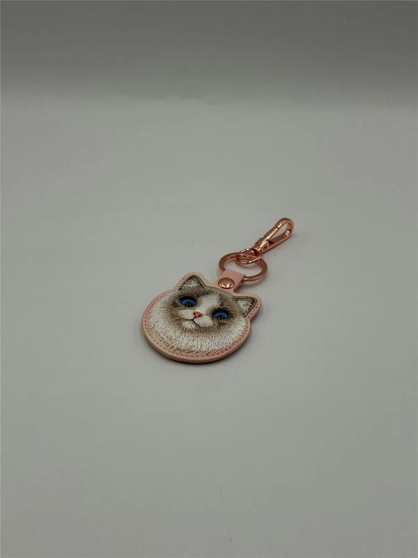 Nimmy Friends Nimmy Big Eye Cute Pet Ragdoll Cat Face Airtag Keychain Pink - N-XDY-YSK-07-D