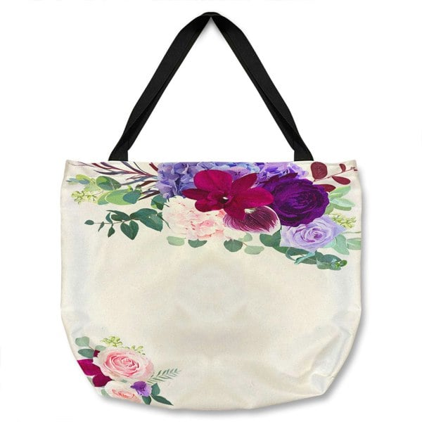 Benjamin Tate Design Pink & Purple Roses Tote bag