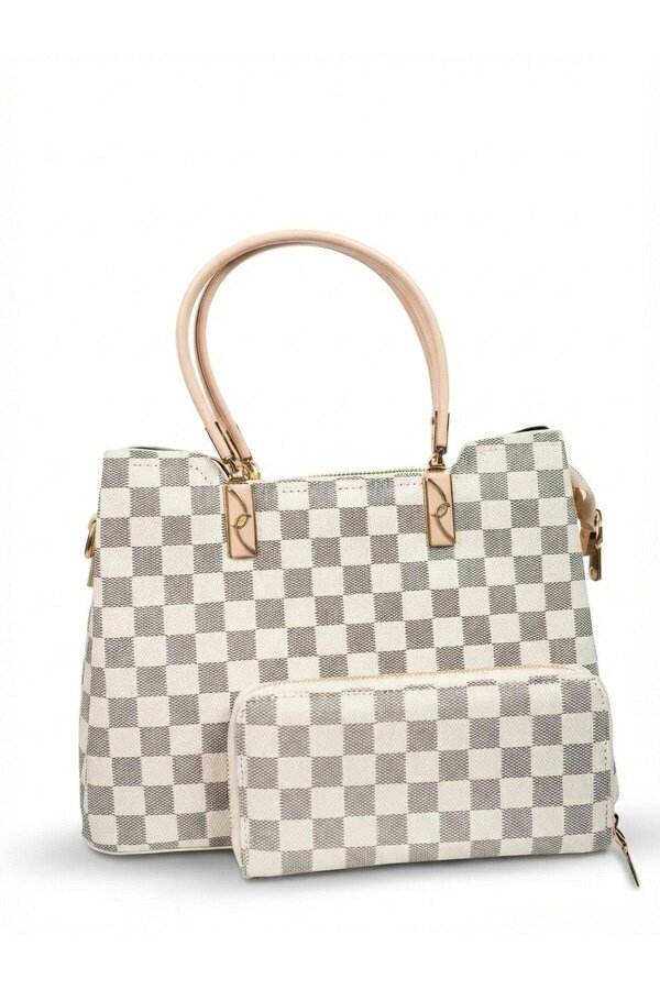 ikrush Grace Checkered Bag & Wallet Set