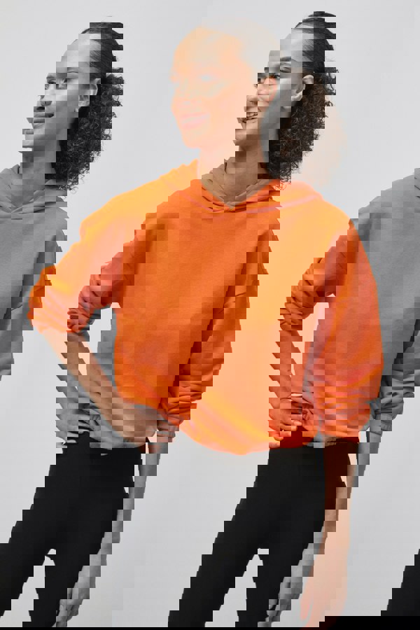 ENORSIA Jersey Hoodie With Elastic Waistband