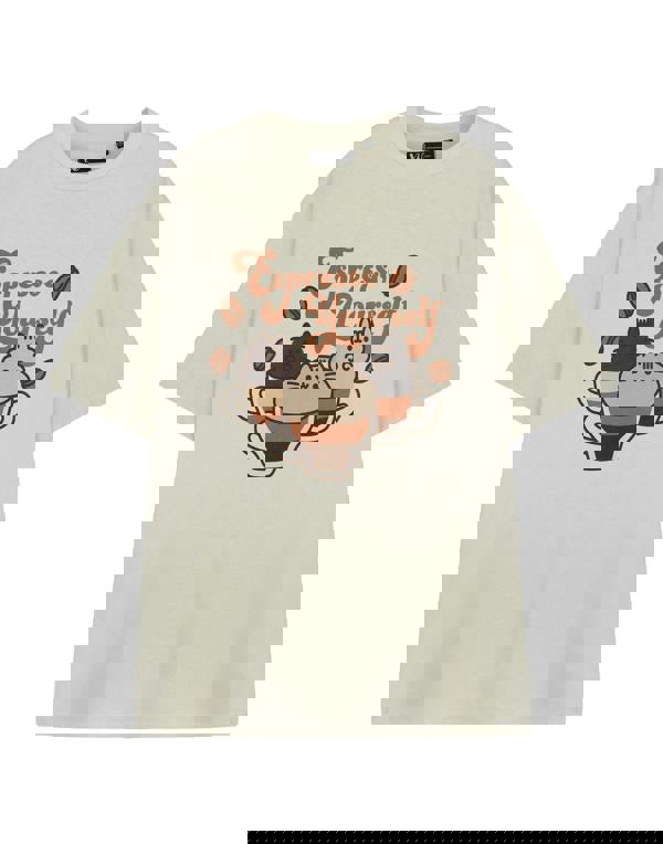 Pusheen Womens Beige Espresso Yourself Short Sleeved T-Shirt