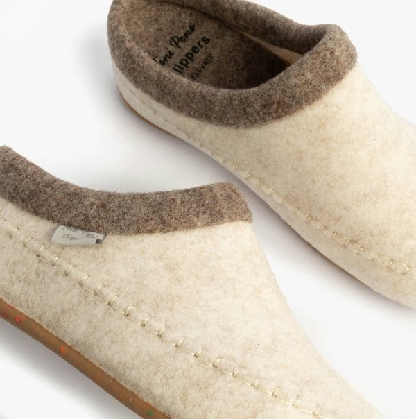 Toni Pons ALBONS Womens Wedge Mule Slippers Beige