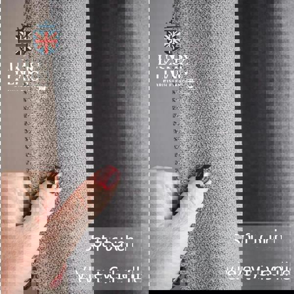 Luxury Living Velvet Chenille Thermal Fleece Lined Single Pencil Pleat Door Curtain