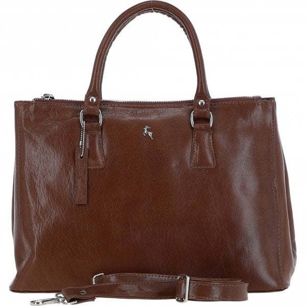 'Lucido Tesoro' Three Section Real Leather Bag: DM3