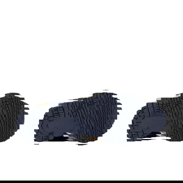 Embassy London San Francisco - Navy & White & Cream - Men's lace-up leather & suede trainer