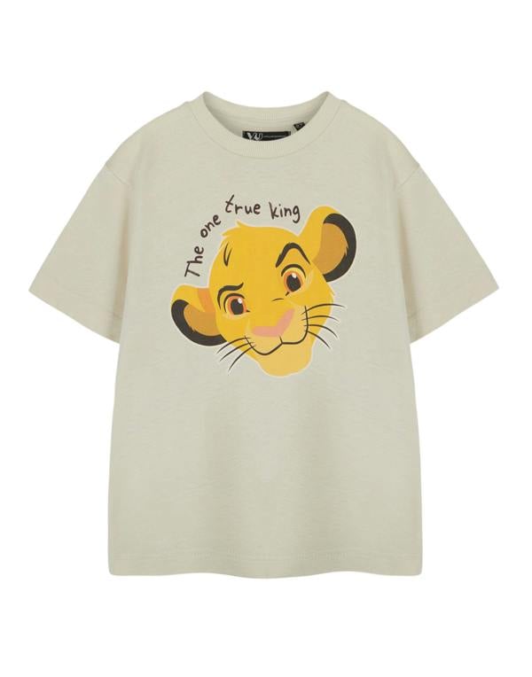 Disney The Lion King Unisex Kids Beige The One True King Short Sleeved T-Shirt