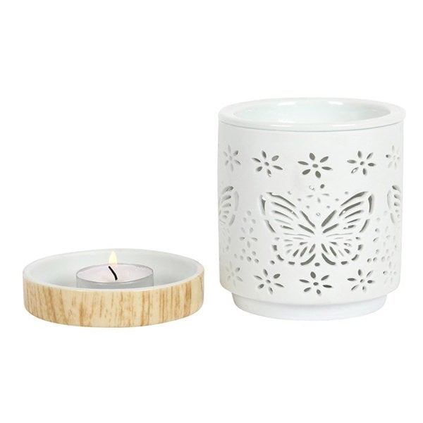 Serano Matte Ceramic Butterfly Oil Burner