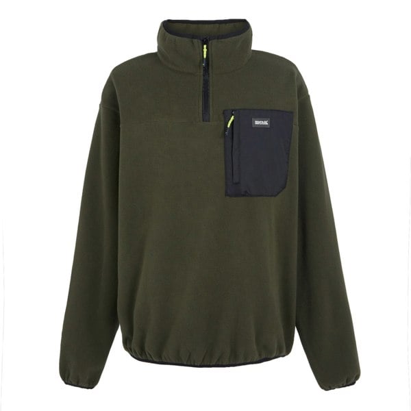 Regatta Mens Frankie Half Zip Fleece Top - Dark Khaki