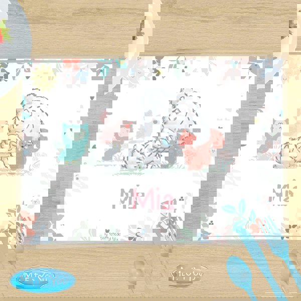 Personalised Memento Company Personalised Tiny Tatty Teddy Woodland Animal Placemat