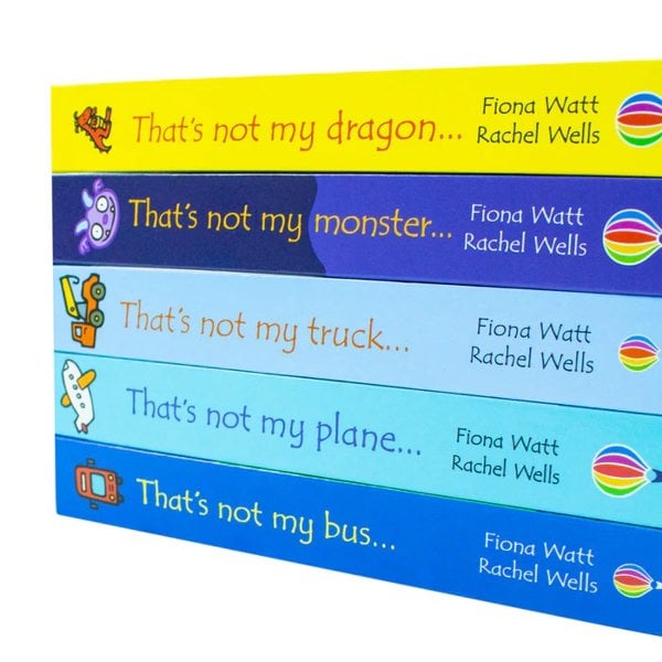 Touchy-Feely Books That's Not My Collection 2: 5 Books Set (Truck, Plane, Monster, Dragon, Bus)