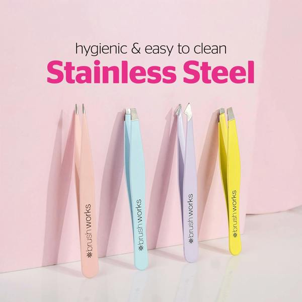 Brushworks 4 Piece Combination Tweezer Set - Mixed