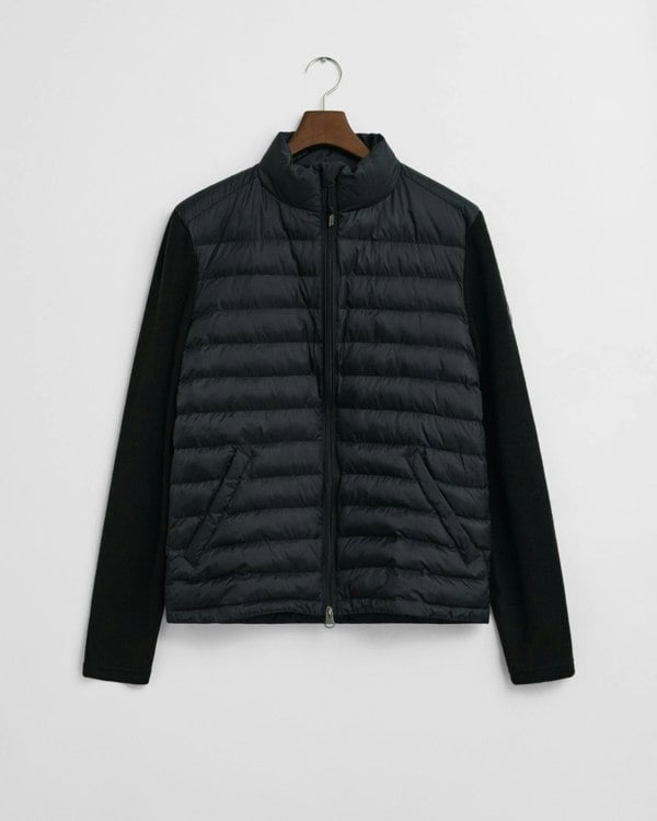 GANT Mens Mixed Media Hybrid Jacket - 5 Black