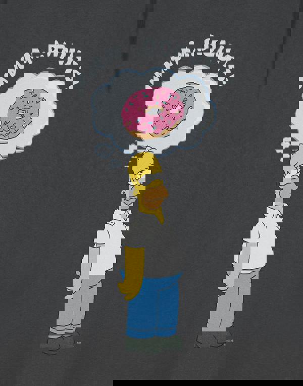 The Simpsons Mens Grey Donuts Short Sleeved T-Shirt