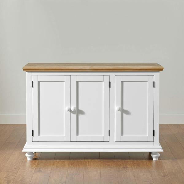 Statement Furniture Shire Sideboard with Oak Top, 3 Doors Wooden Storage Cupboard