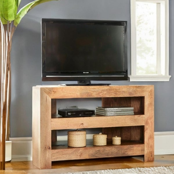 IH Design Logan Light Mango Corner TV Cabinet