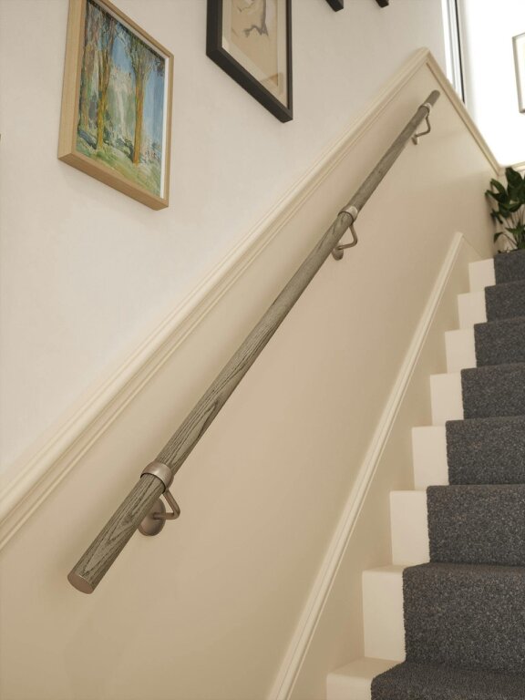 Handrails Direct Wappenbury Grey Straight Flight Handrail