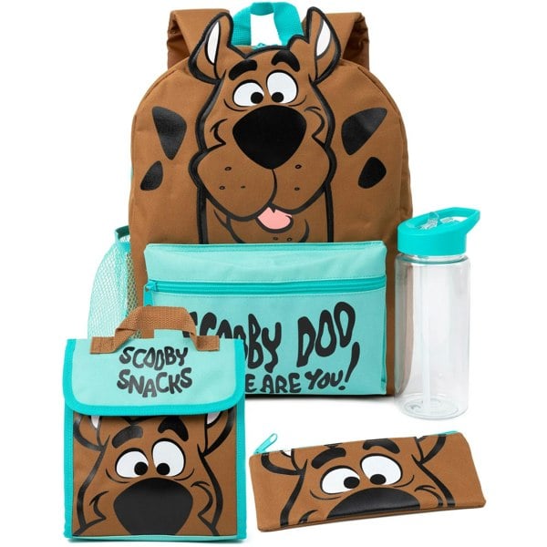 Scooby Doo Where Are You? Backpack Set (Pack of 4) - Brown/Teal