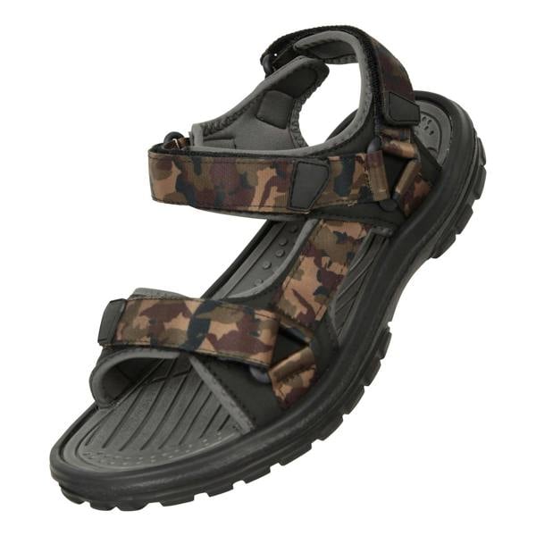Mountain Warehouse Mens Crete Camo Sandals - Green/Black - 