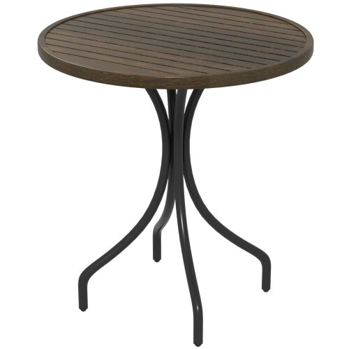 Wyld Haus Rabasu Galvanised Steel Brown Round Garden Bistro Table