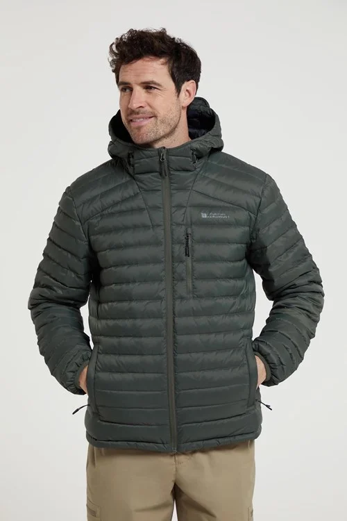 Mountain Warehouse Mens Henry II Extreme Down Filled Padded Jacket - Dark Khaki