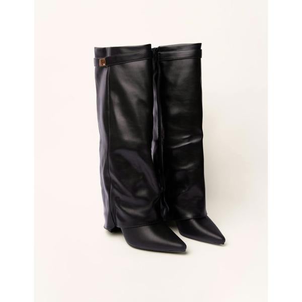Blue Vanilla Cape Buckle Knee High Boots