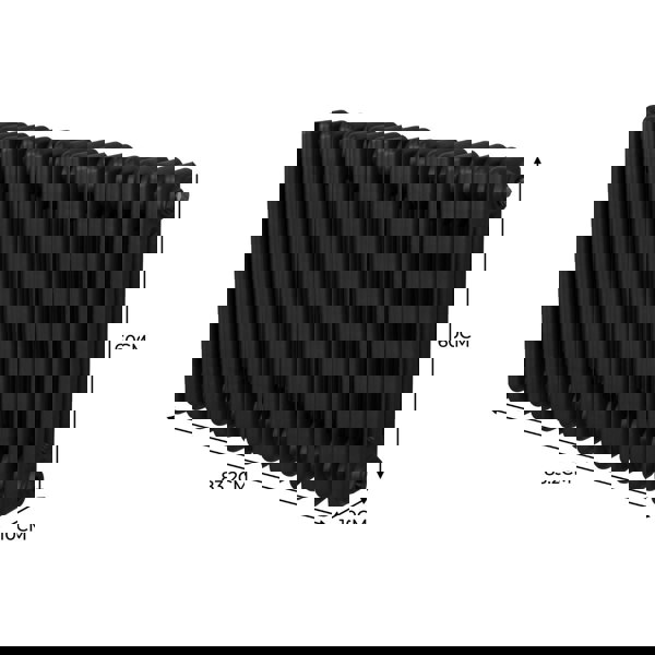 Monstershop Traditional 3 Column Radiator - 600 x 832mm - Black