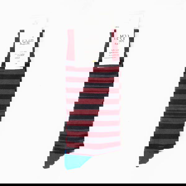 Jemsox Breton Stripe Organic Cotton Mens Socks | Comfort Fit & Breathable Style