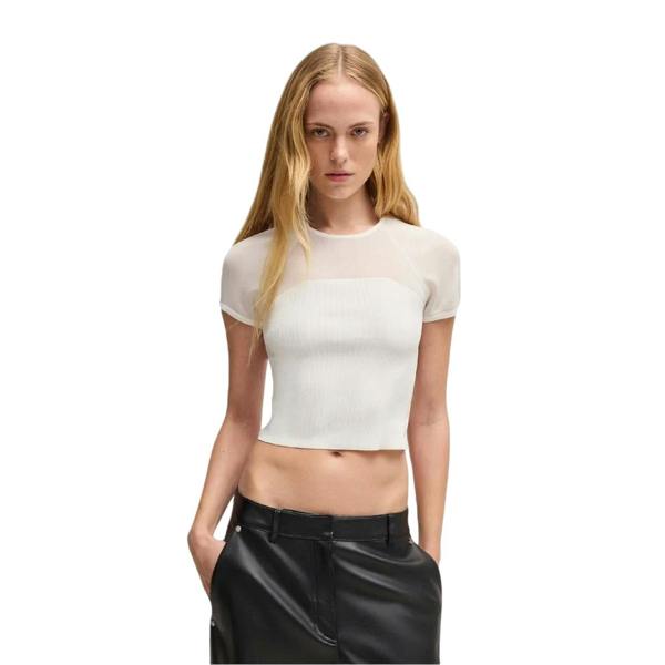 Hugo Womens/Ladies Slevetta Slim Raglan T-Shirt - Natural - 