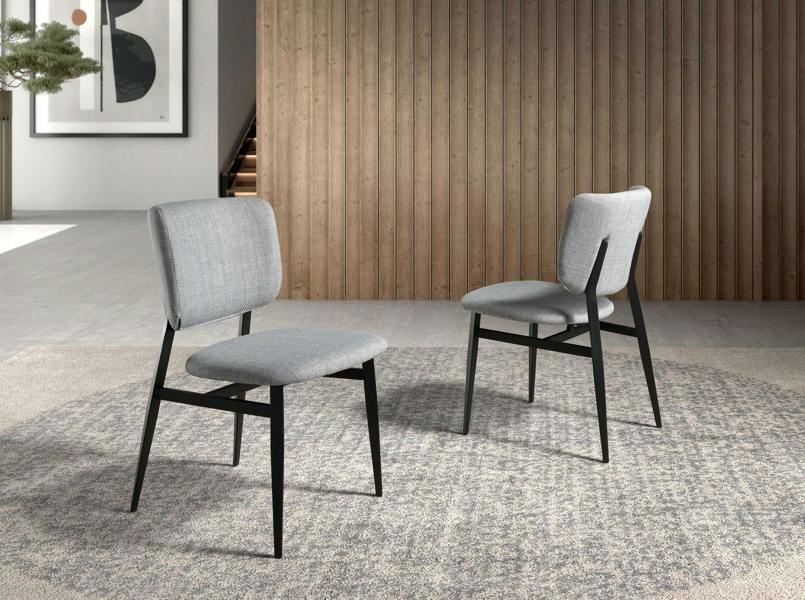 Angel Cerdá Light Grey Fabric Chair 4147